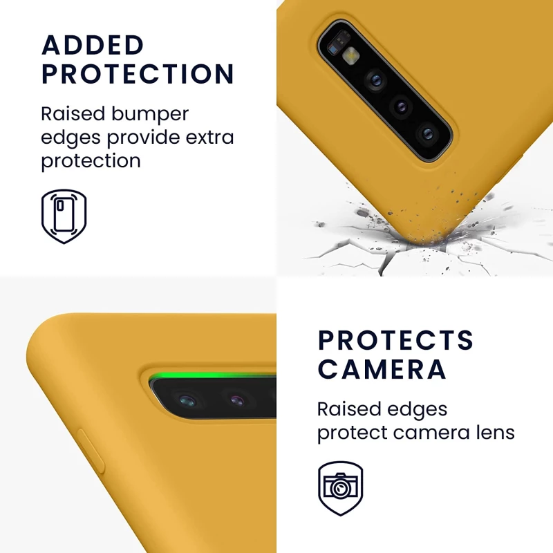 KWmobile Soft Flexible Rubber Cover - Θήκη Σιλικόνης Samsung Galaxy S10 - Mango (47732.191)