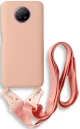 Bodycell Θήκη Σιλικόνης με Λουράκι Λαιμού - Xiaomi Redmi Note 9T 5G - Pink (5206015002588)