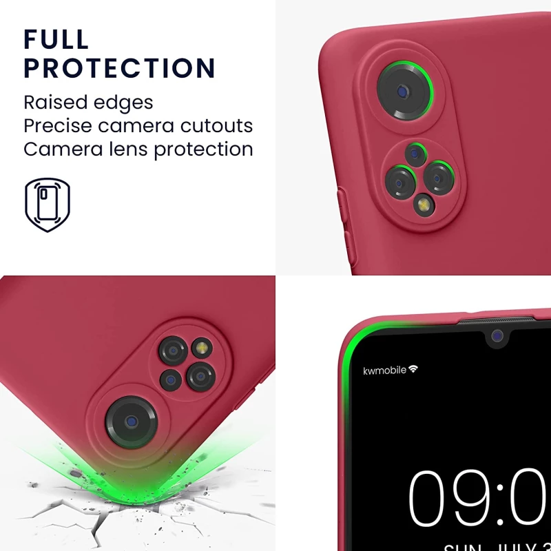 KWmobile Θήκη Σιλικόνης Honor X7 με Πλαίσιο Κάμερας - Fuchsia Matte (58420.100)