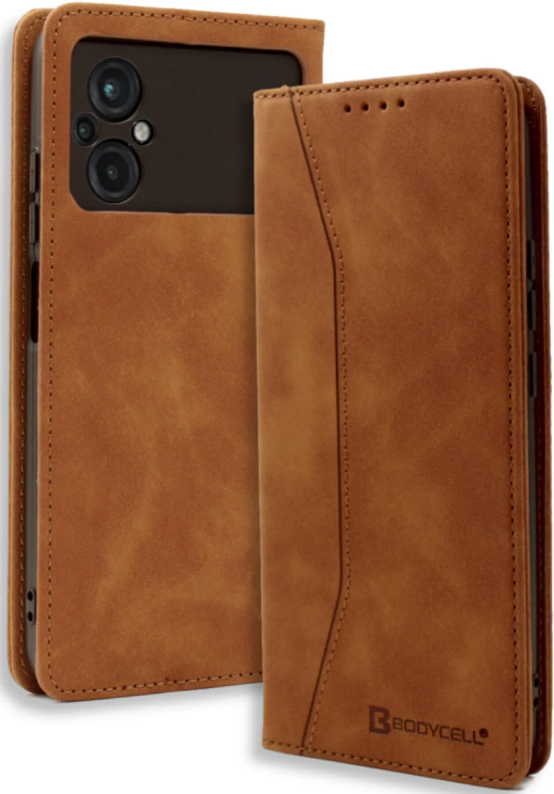 Bodycell Θήκη - Πορτοφόλι Xiaomi Poco M5 - Brown (5206015017247)