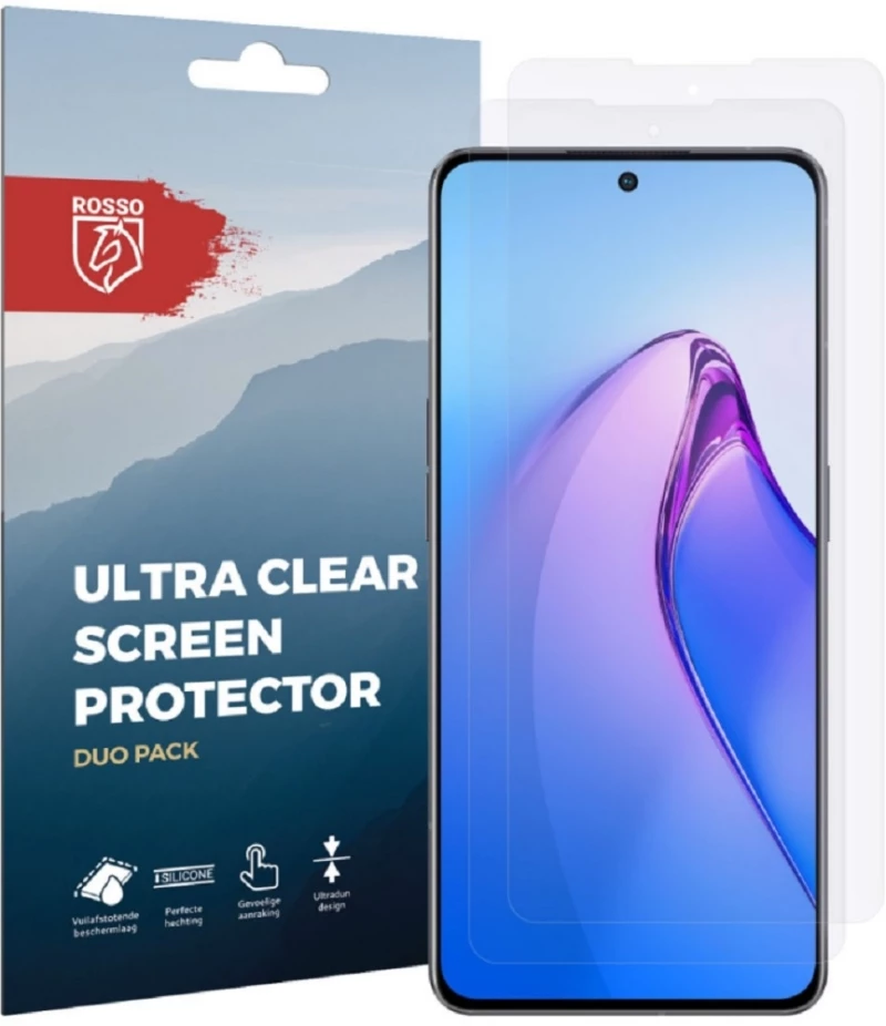 Rosso Ultra Clear Screen Protector - Μεμβράνη Προστασίας Οθόνης - Oppo Reno8 Pro - 2 Τεμάχια (8719246375613)