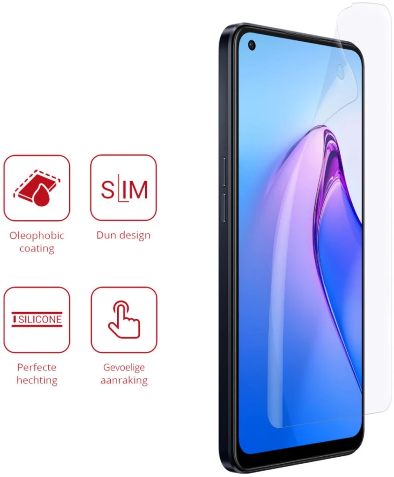 Rosso Ultra Clear Screen Protector - Μεμβράνη Προστασίας Οθόνης - Oppo Reno8 - 2 Τεμάχια (8719246375606)