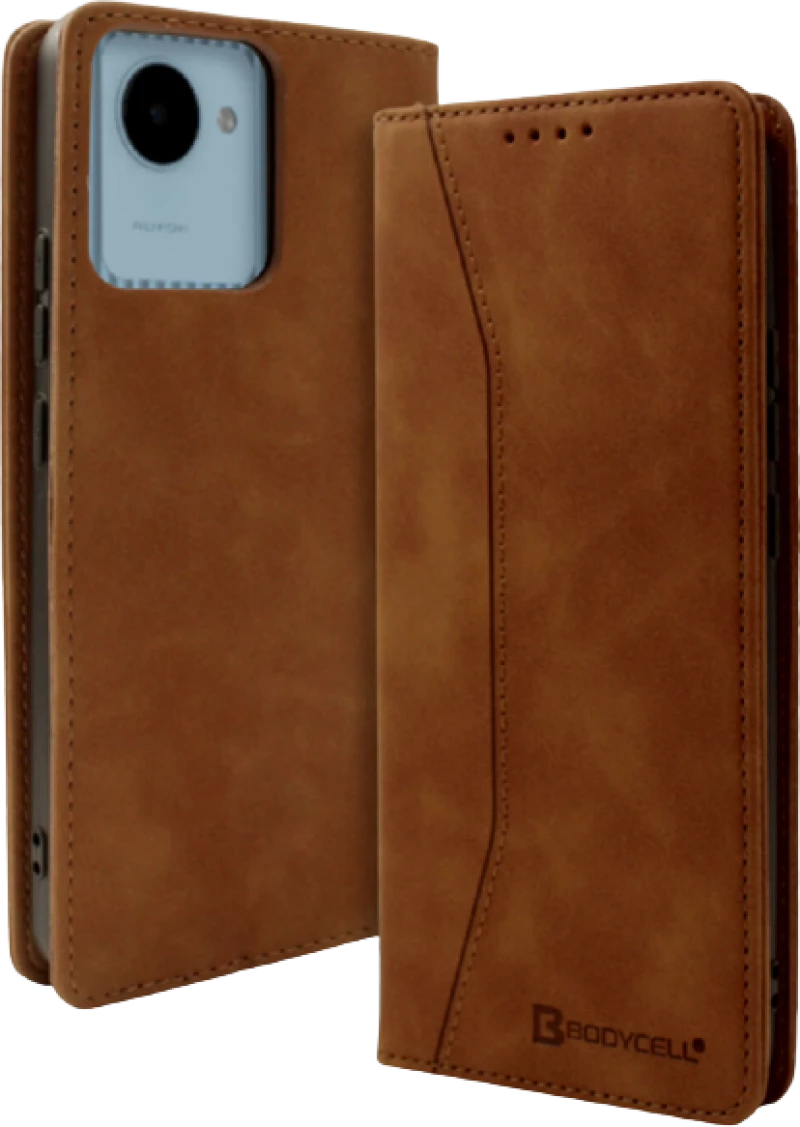 Bodycell Θήκη - Πορτοφόλι Realme C30 - Brown (5206015011894)