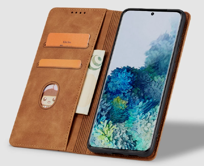 Bodycell Θήκη - Πορτοφόλι Realme C30 - Brown (5206015011894)
