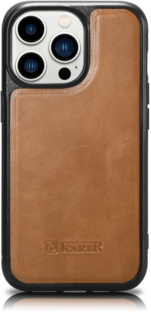 iCarer Oil Wax Leather Cover - Δερμάτινη Θήκη με TPU Bumper - Apple iPhone 14 Pro Max - Camel Tan (WMI14220720-TN)