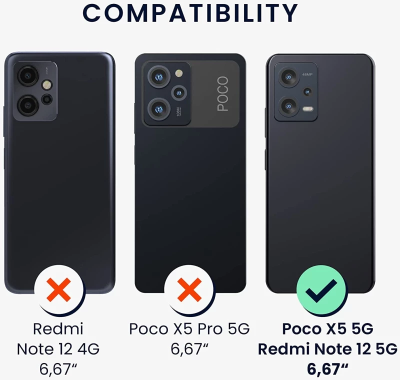 KWmobile Soft Flexible Rubber Cover - Θήκη Σιλικόνης Xiaomi Redmi Note 12 5G / Poco X5 - Black (60889.01)