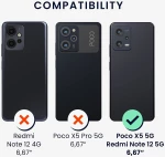 KWmobile Soft Flexible Rubber Cover - Θήκη Σιλικόνης Xiaomi Redmi Note 12 5G / Poco X5 - Black (60889.01)