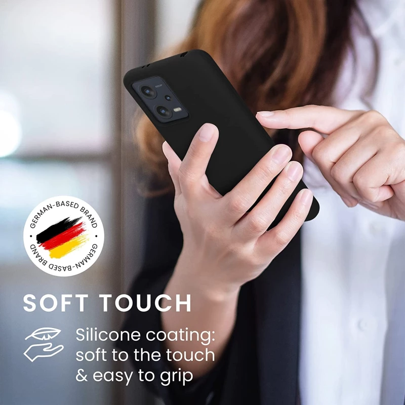 KWmobile Soft Flexible Rubber Cover - Θήκη Σιλικόνης Xiaomi Redmi Note 12 5G / Poco X5 - Black (60889.01)