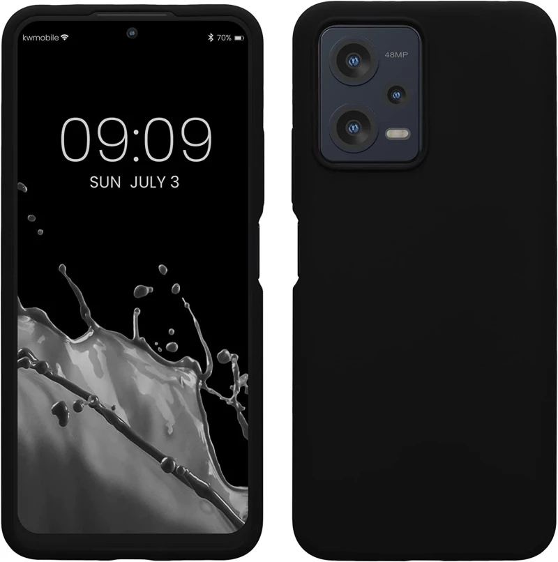KWmobile Soft Flexible Rubber Cover - Θήκη Σιλικόνης Xiaomi Redmi Note 12 5G / Poco X5 - Black (60889.01)