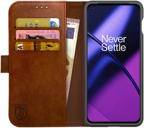 Rosso Element PU Θήκη Πορτοφόλι OnePlus 11 - Brown (8719246384615)