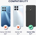 KWmobile Matte Θήκη Σιλικόνης με Λουράκι Λαιμού Honor X8a - Gray Green (61577.172)