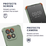 KWmobile Matte Θήκη Σιλικόνης με Λουράκι Λαιμού Honor X8a - Gray Green (61577.172)