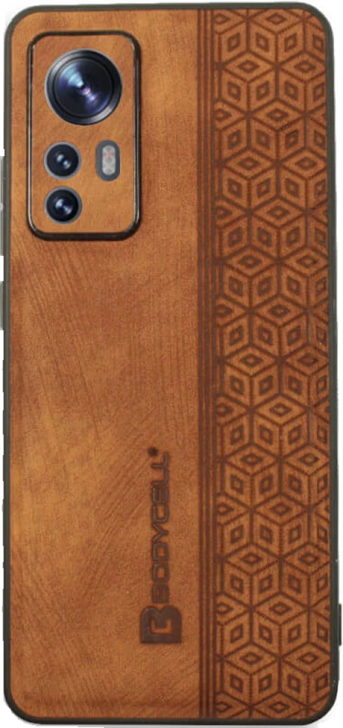 Bodycell Pattern Leather - Σκληρή Θήκη Xiaomi 12 / 12X - Brown (5206015068843)