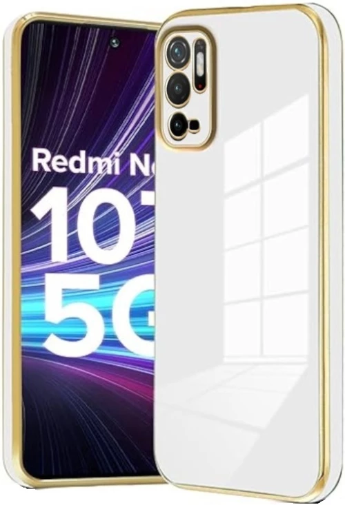 Bodycell Gold Plated - Θήκη Σιλικόνης Xiaomi Redmi Note 10 5G / Redmi Note 10T 5G / Poco M3 Pro 5G - White (5206015069932)
