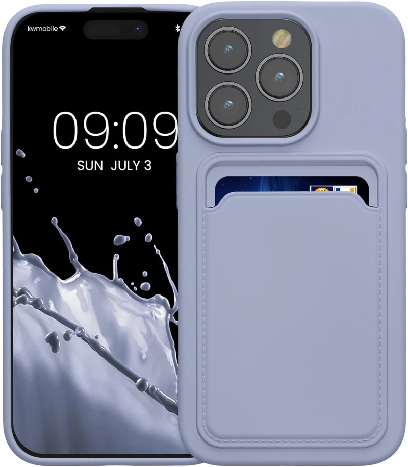 KWmobile Θήκη Σιλικόνης με Υποδοχή για Κάρτα - Apple iPhone 15 Pro - Lavender (62019.108)