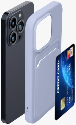 KWmobile Θήκη Σιλικόνης με Υποδοχή για Κάρτα - Apple iPhone 15 Pro - Lavender (62019.108)