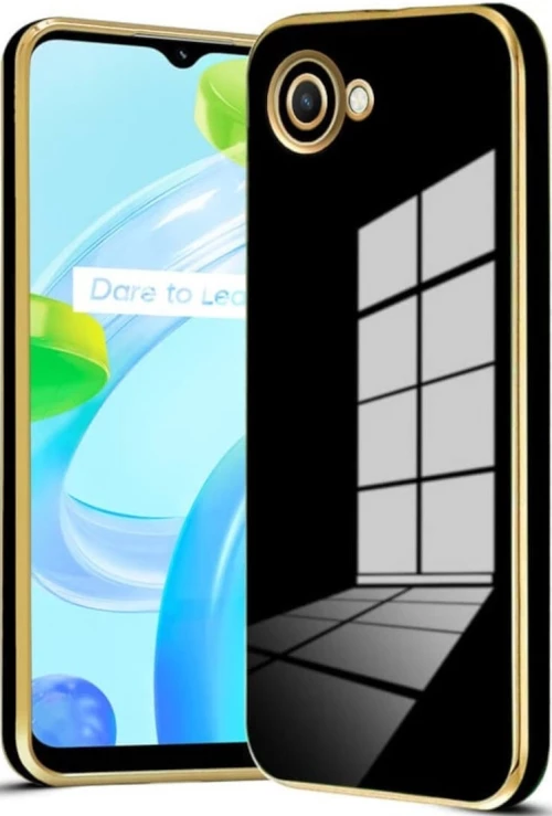 Bodycell Gold Plated - Θήκη Σιλικόνης Realme C30 - Black (5206015070709)