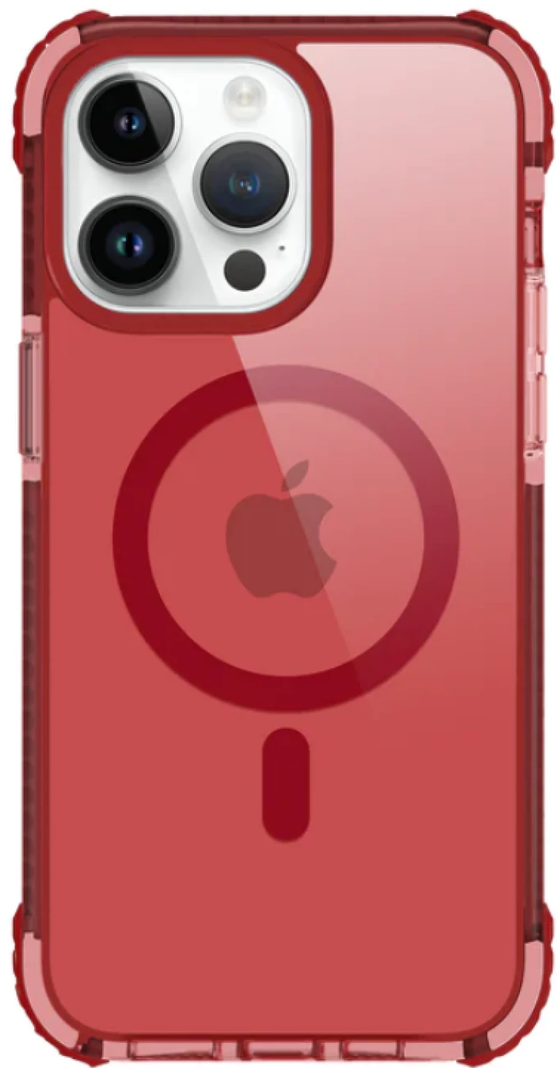 Prodigee Safetee Neo + Mag - Σκληρή Ανθεκτική Ημιδιάφανη Θήκη MagSafe - Apple iPhone 15 Pro - Ruby (IPH15P-6.1-NEOM-RBY)