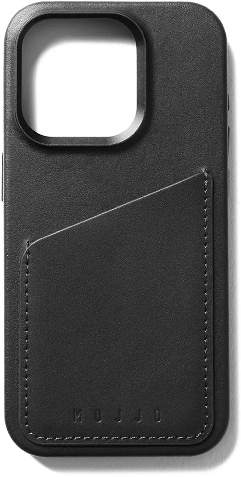 MUJJO Full Leather Wallet Case - Δερμάτινη Θήκη-Πορτοφόλι MagSafe - Apple iPhone 15 Pro - Black (MUJJO-CL-040-BK)
