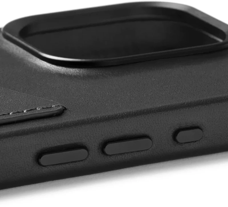 MUJJO Full Leather Wallet Case - Δερμάτινη Θήκη-Πορτοφόλι MagSafe - Apple iPhone 15 Pro - Black (MUJJO-CL-040-BK)