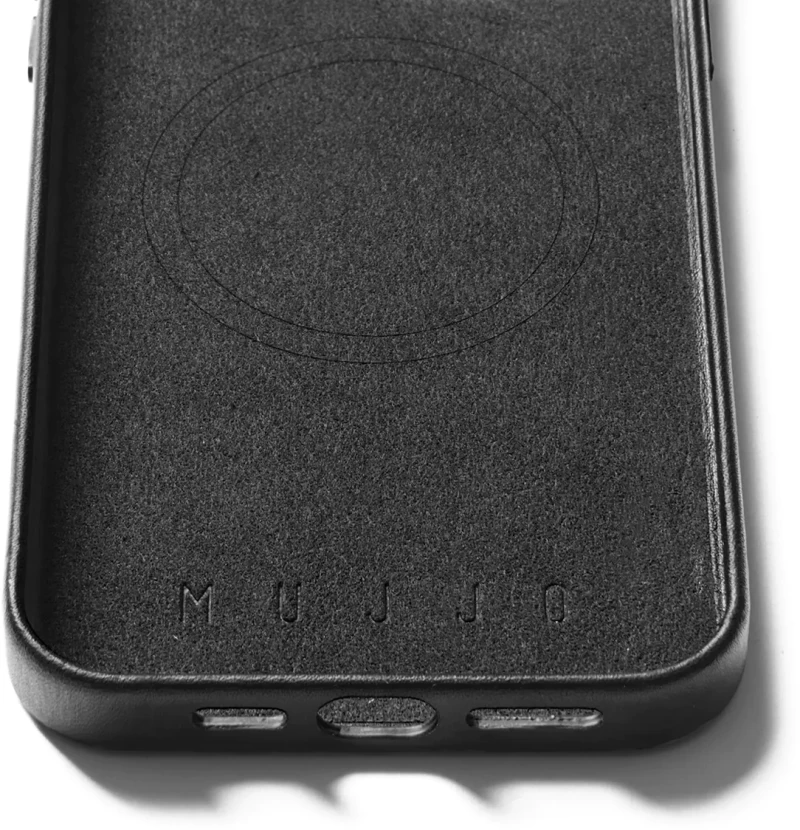 MUJJO Full Leather Wallet Case - Δερμάτινη Θήκη-Πορτοφόλι MagSafe - Apple iPhone 15 Pro - Black (MUJJO-CL-040-BK)