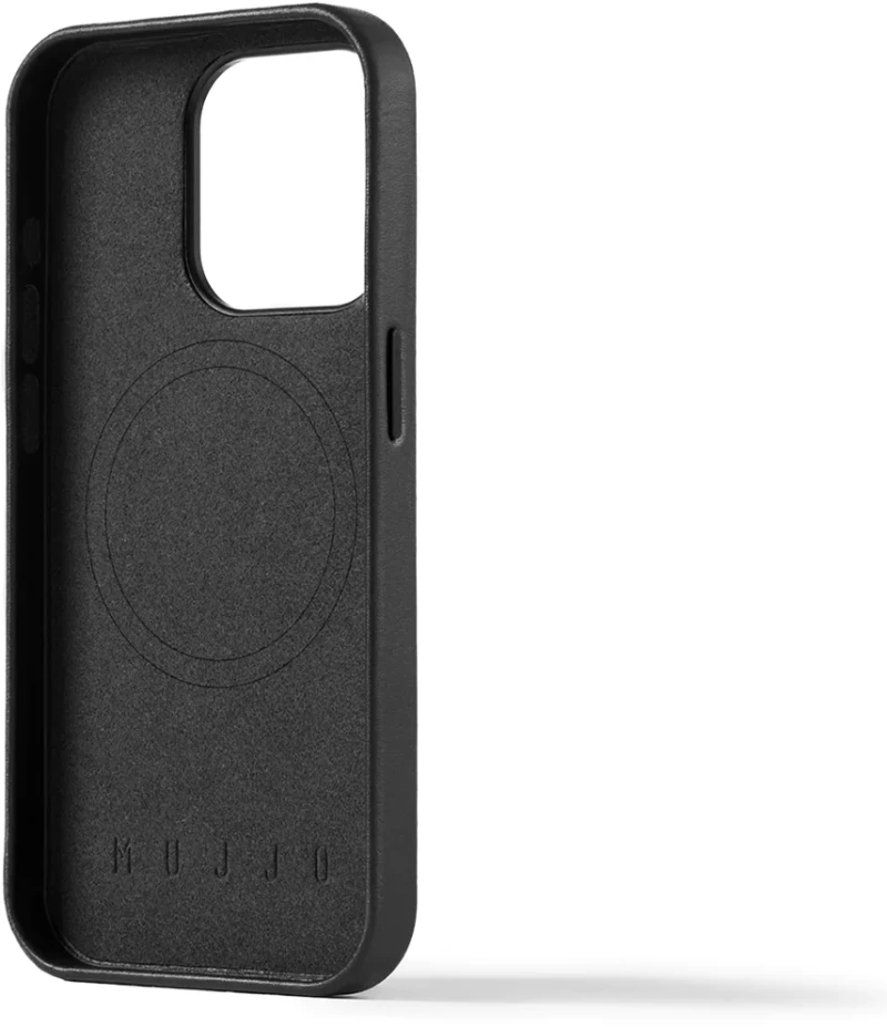 MUJJO Full Leather Wallet Case - Δερμάτινη Θήκη-Πορτοφόλι MagSafe - Apple iPhone 15 Pro - Black (MUJJO-CL-040-BK)