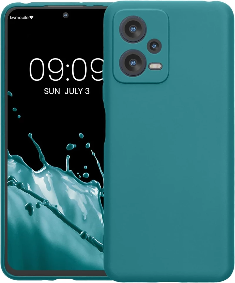 KWmobile Θήκη Σιλικόνης Xiaomi Redmi Note 12 5G / Poco X5 με Πλαίσιο Κάμερας - Teal Matte (60887.57)