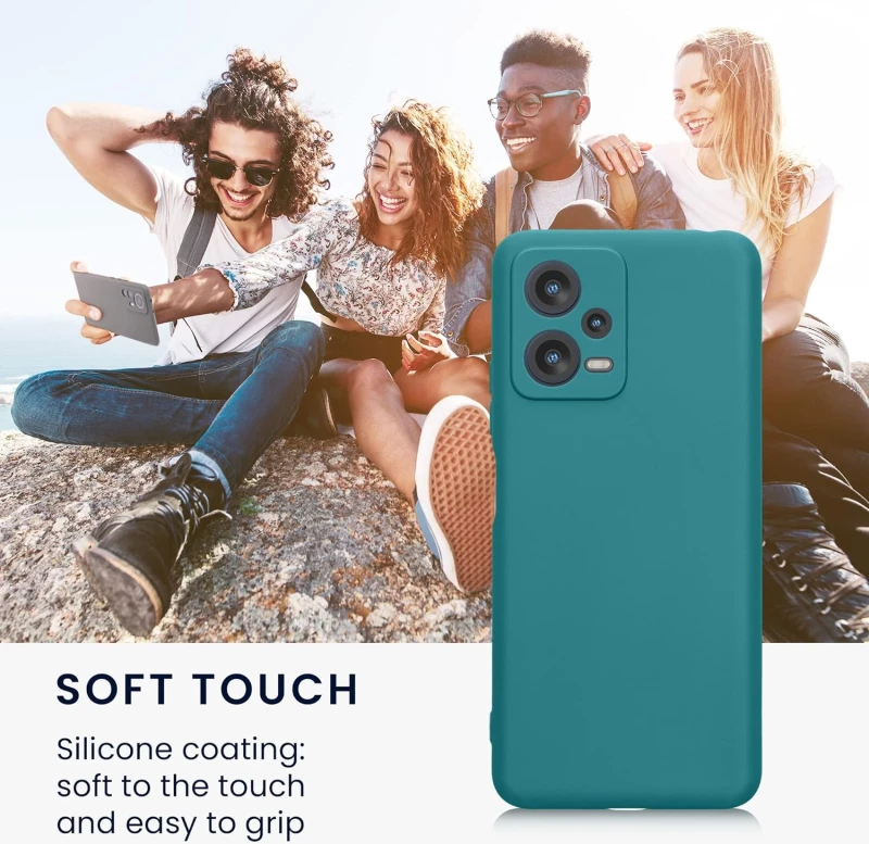 KWmobile Θήκη Σιλικόνης Xiaomi Redmi Note 12 5G / Poco X5 με Πλαίσιο Κάμερας - Teal Matte (60887.57)