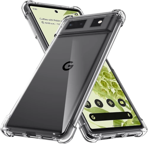 Techsuit Shockproof Clear Silicone - Διάφανη Θήκη Σιλικόνης - Google Pixel 6 - Clear (5949419083172)