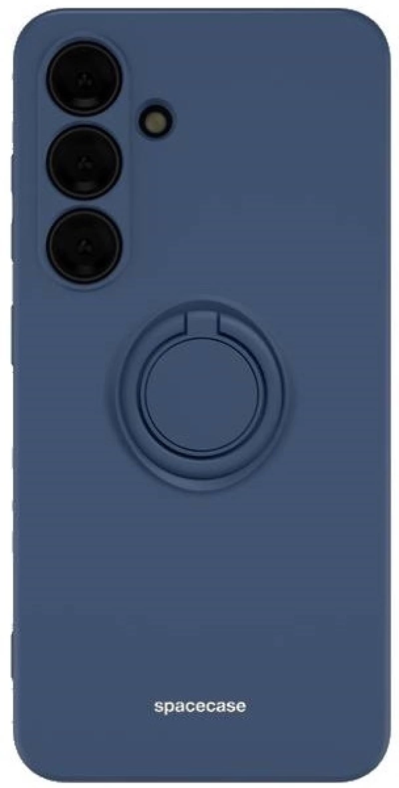 Θήκη Σιλικόνης με Μεταλλικό Μαγνητικό Ring Holder - Samsung Galaxy S24 - Spacecase Silicone Ring - Blue (5905719106706)