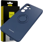 Θήκη Σιλικόνης με Μεταλλικό Μαγνητικό Ring Holder - Samsung Galaxy S24 - Spacecase Silicone Ring - Blue (5905719106706)