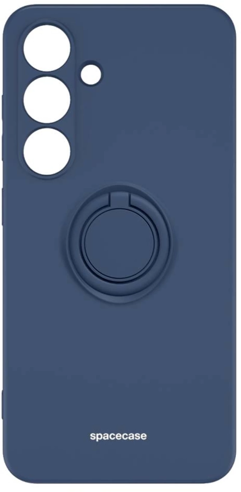 Θήκη Σιλικόνης με Μεταλλικό Μαγνητικό Ring Holder - Samsung Galaxy S24 - Spacecase Silicone Ring - Blue (5905719106706)
