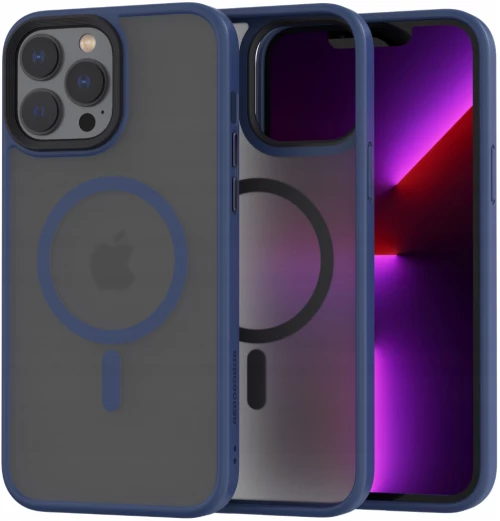 Spacecase Hybrid MagSafe - Σκληρή Ημιδιάφανη Θήκη MagSafe - Apple iPhone 13 Pro Max - Dark Blue (5905719102906)