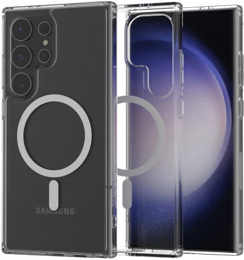 Σκληρή Διάφανη Θήκη MagSafe - Samsung Galaxy S24 Ultra - Spacecase Clear MagSafe - Transparent (5905719107161)