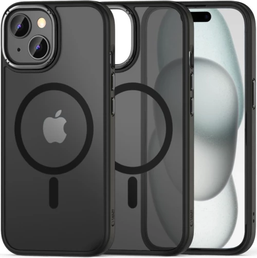 Tech-Protect MagMat "2" - Σκληρή Ημιδιάφανη Θήκη MagSafe - Apple iPhone 15 - Matte Black (5906302307944)