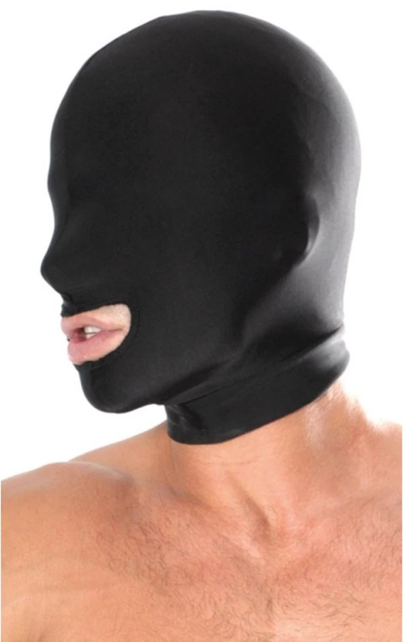 Μάσκα Fetish Fantasy Series Bad Open Mouth Hood Μαύρη