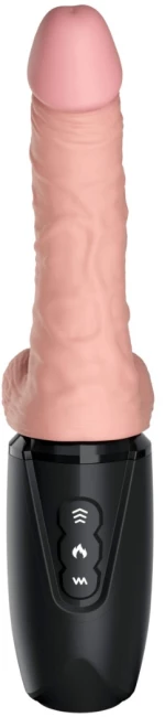 Ρεαλιστικός Δονητής King Cock Plus Thrusting Cock with Balls 16.5cm Μπεζ