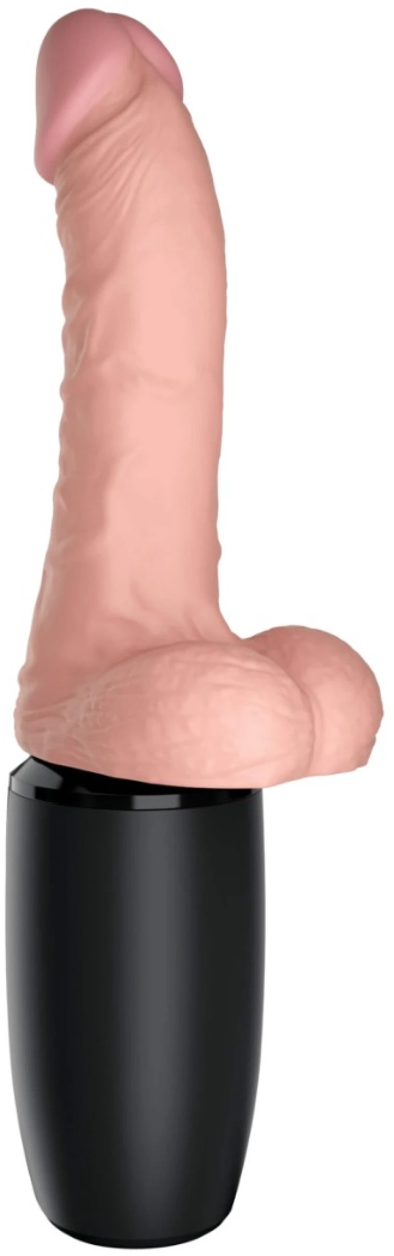 Ρεαλιστικός Δονητής King Cock Plus Thrusting Cock with Balls 16.5cm Μπεζ