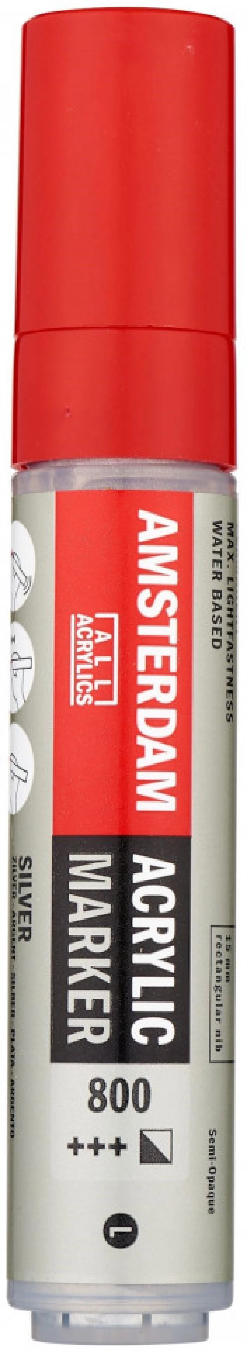 Μαρκαδόρος Ακρυλικός Talens 15mm Silver 800