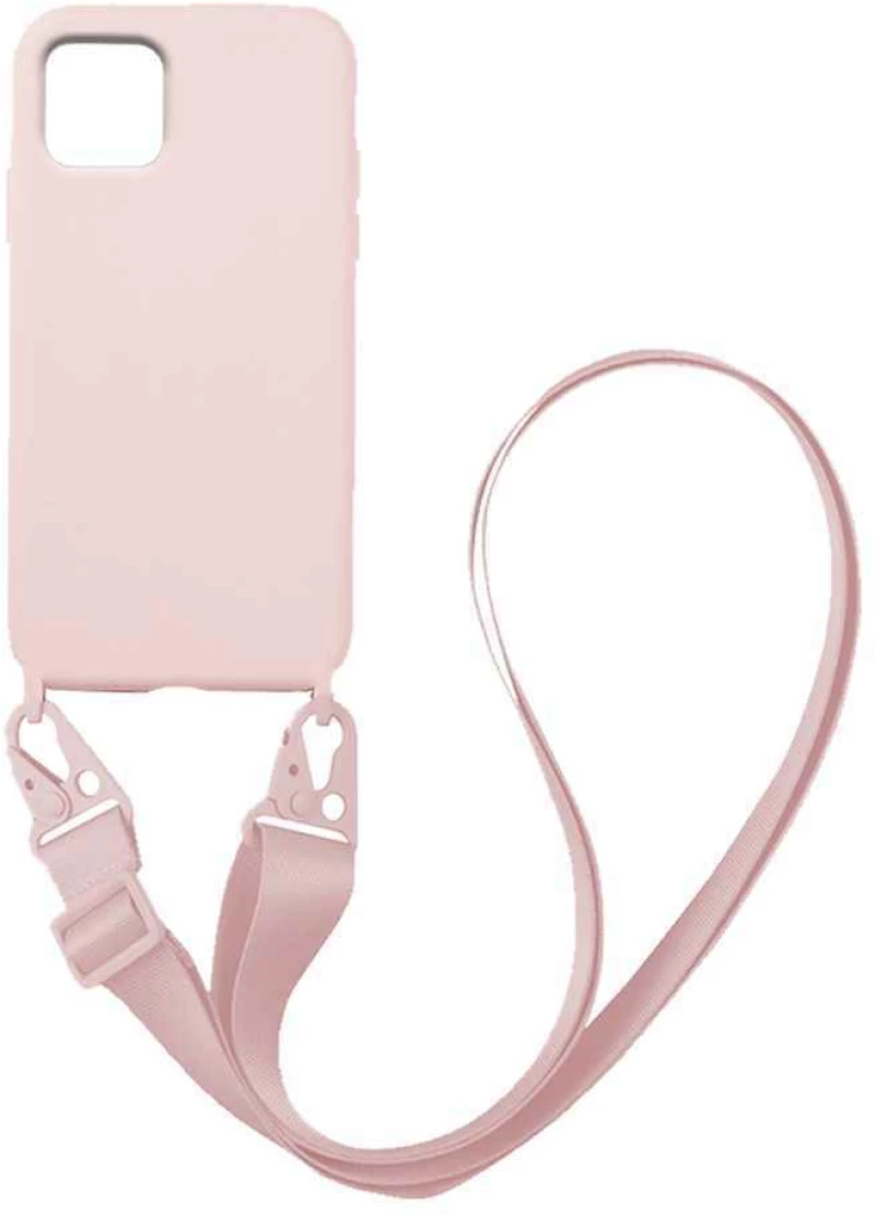 Θήκη Σιλικόνης με Strap CarryHang Sonique Apple iPhone 13 Ροζ - Sonique - Ροζ - iPhone 13 - Θήκες Πλάτης