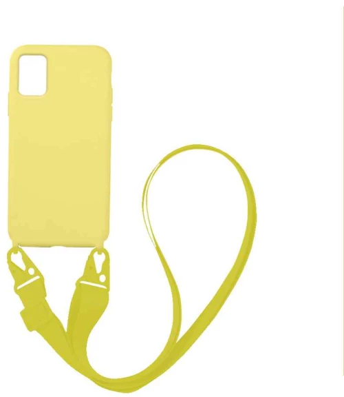 Θήκη Σιλικόνης με Strap CarryHang Sonique Samsung Galaxy A71 Κίτρινο - Sonique - Κίτρινο - Galaxy A71 - Θήκες Πλάτης