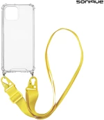 Θήκη Σιλικόνης με Strap Sonique Armor Clear Apple iPhone 15 Κίτρινο - Sonique - Κίτρινο - iPhone 15 - Θήκες Πλάτης