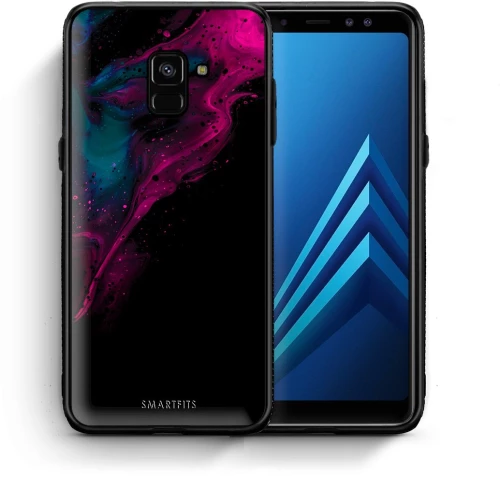 Watercolor Pink Black - Samsung Galaxy A8 case