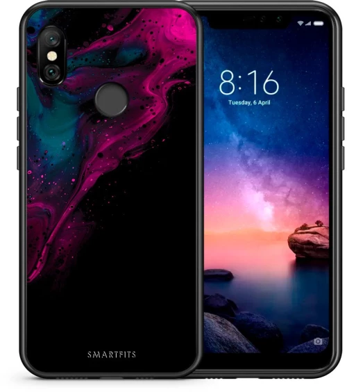 Watercolor Pink Black - Xiaomi Redmi Note 6 Pro case