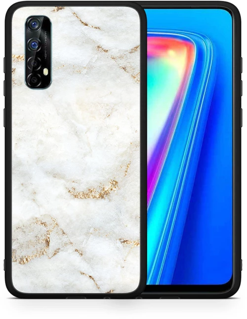 White Gold Marble - Realme 7 case