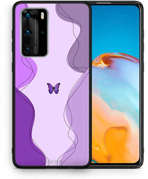 Purple Mariposa - Huawei P40 Pro case