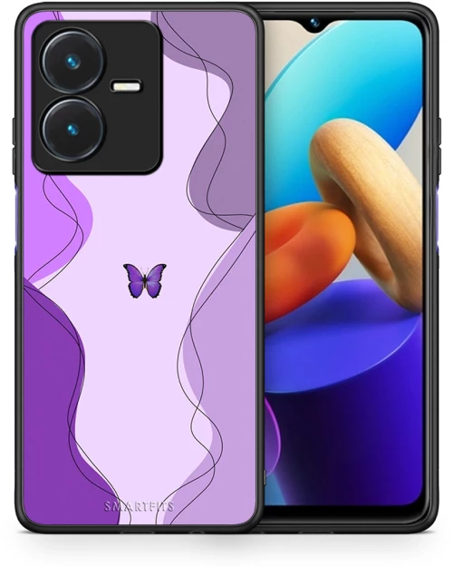 Purple Mariposa - Vivo Y22s case