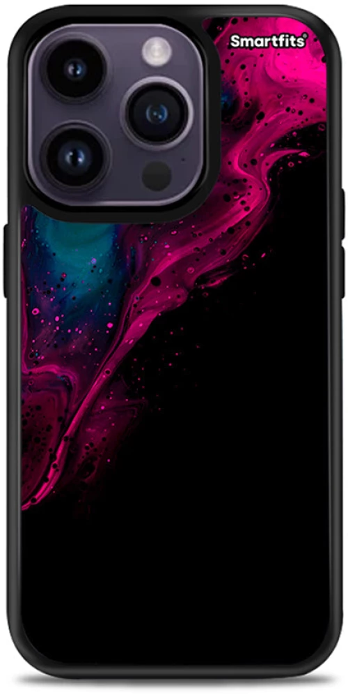 Watercolor Pink Black - iPhone 14 Pro case