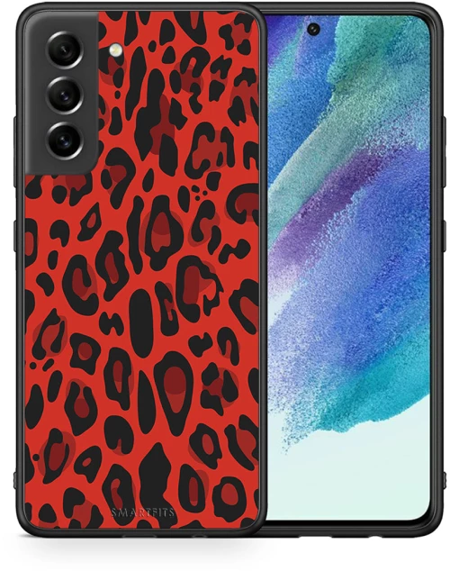 Animal Red Leopard - Samsung Galaxy S21 FE case