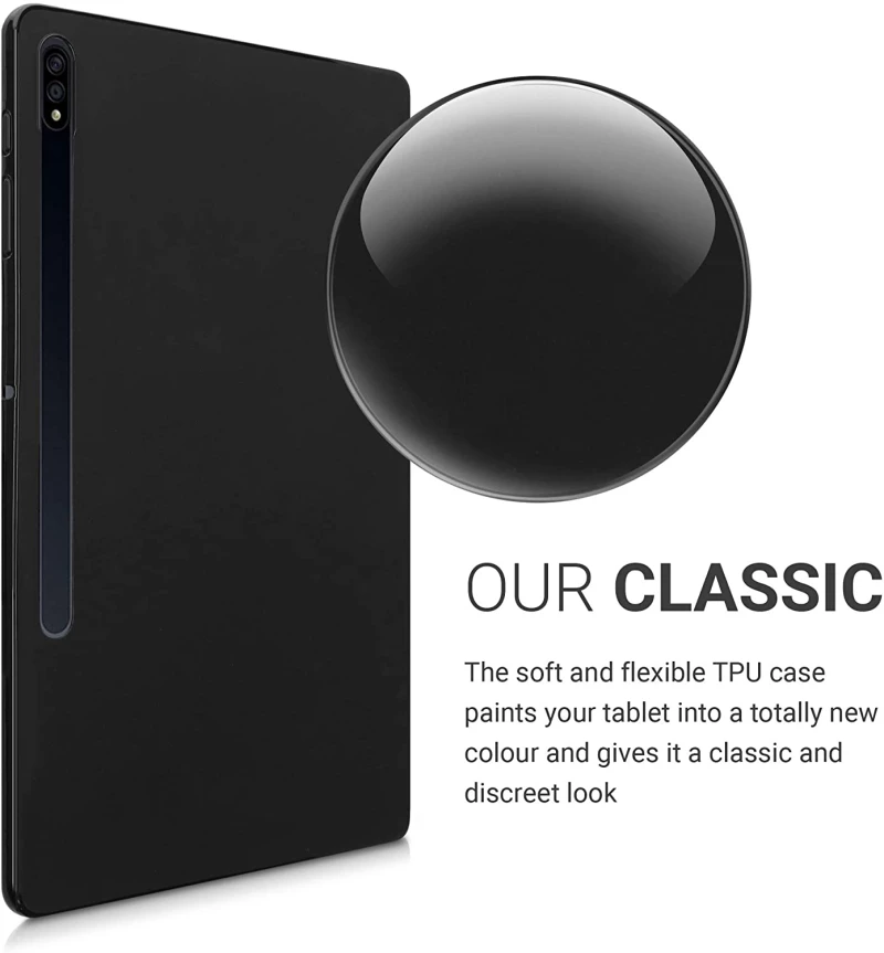 KW Θήκη Σιλικόνης Samsung Galaxy Tab S8 Plus / S7 Plus 12.4" - Black Matte (52923.01)